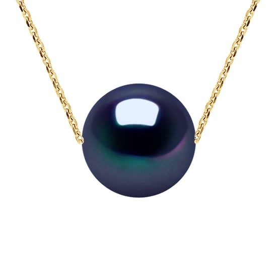 Ketting Black Pearl Zoetwater Ronde 11-12 mm Chain Convict 18K Yellow Gold - Image 1