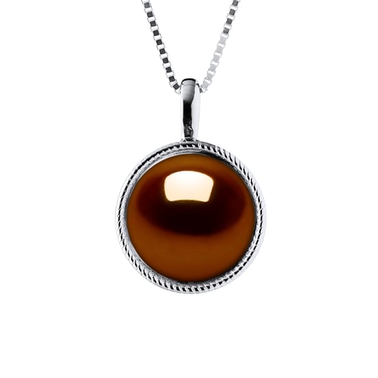 AURA zoetwater parel 9-10 mm Chocolate 925 - Image 1