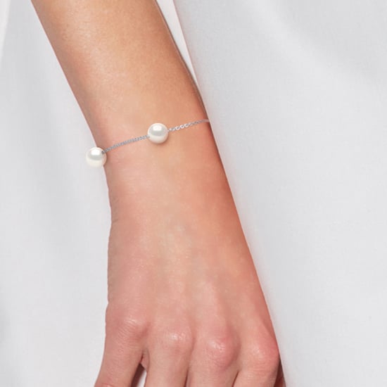 TRIO Bracelet Zoet Water kralen rond 89mm White 925 - Image 2