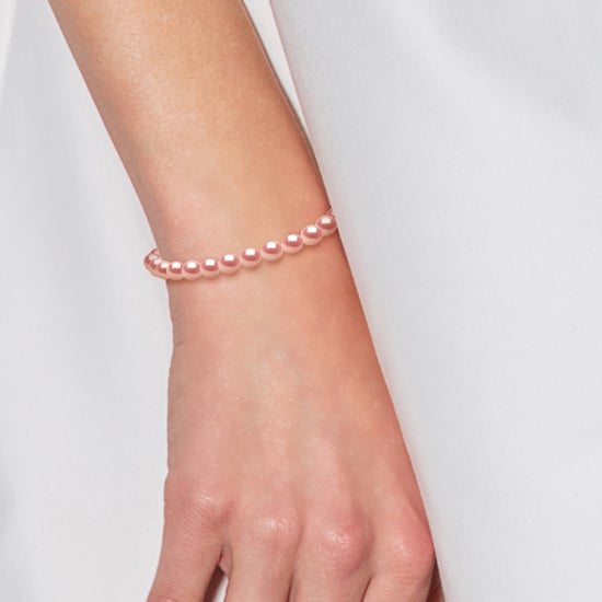 Kralen armband Zoetwater 4-5mm Rijstkorrels Roses Wit Goud 18 Karaat - Image 2