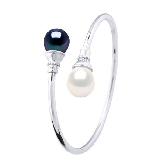 You & Me Armband Zoetwater Pearl White en Black 11-12 mm 925 - Image 1