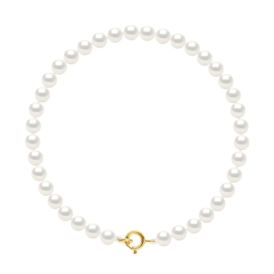 Armband Water Parels Sweet Ronde 4-5mm Wit Geel Goud 18 Karaat - Image 1