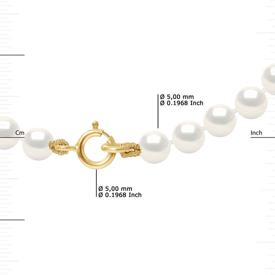 Armband Water Parels Sweet Ronde 4-5mm Wit Geel Goud 18 Karaat - Image 3