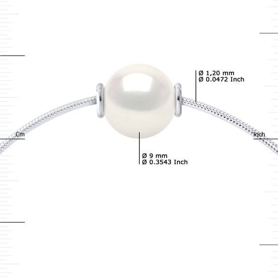 Mesh Armband Serpentine Ronde Zoetwater Pearl en White 9-10 mm 925 - Image 3
