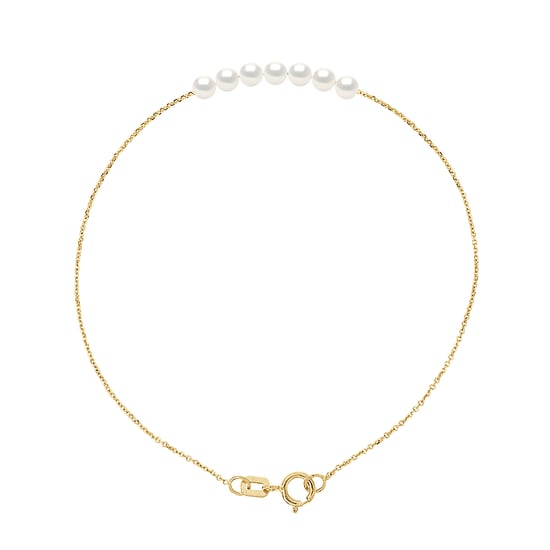 TRINIDAD Bracelet 7 Water Parels Sweet Ronde 34mm White Natural Yellow Gouden Ketting Convict - Image 1