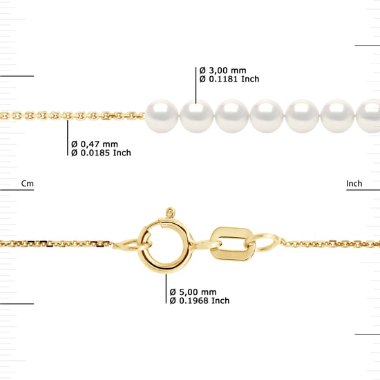 TRINIDAD Bracelet 7 Water Parels Sweet Ronde 34mm White Natural Yellow Gouden Ketting Convict - Image 3