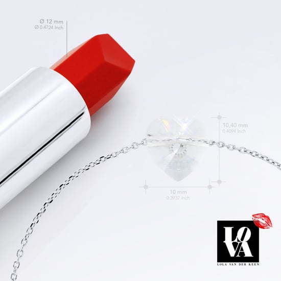 Ketting Hart Crystal Swarovski Silver 925 - Image 3