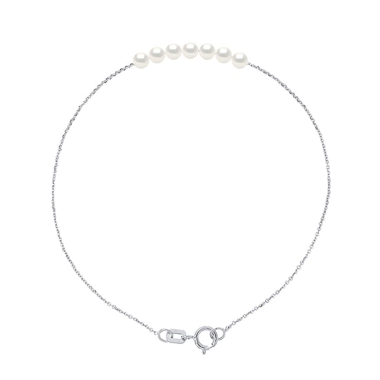 TRINIDAD Bracelet 7 Water Parels Sweet Ronde 34mm White Natural White Gold Chain Convict - Image 1