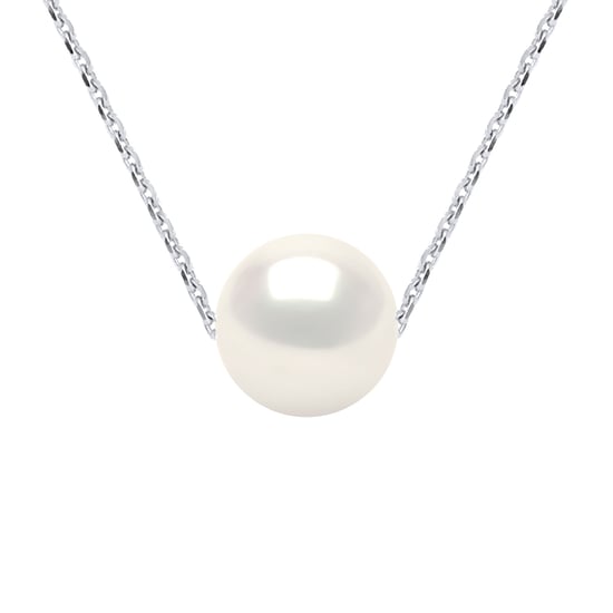 Zoetwater parelsnoer 8-9mm White Round Chain Convict 925 - Image 1
