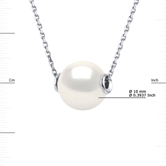 Zoetwater parelsnoer 10-11mm Ronde Black Chain Convict Luxury 925 - Image 3