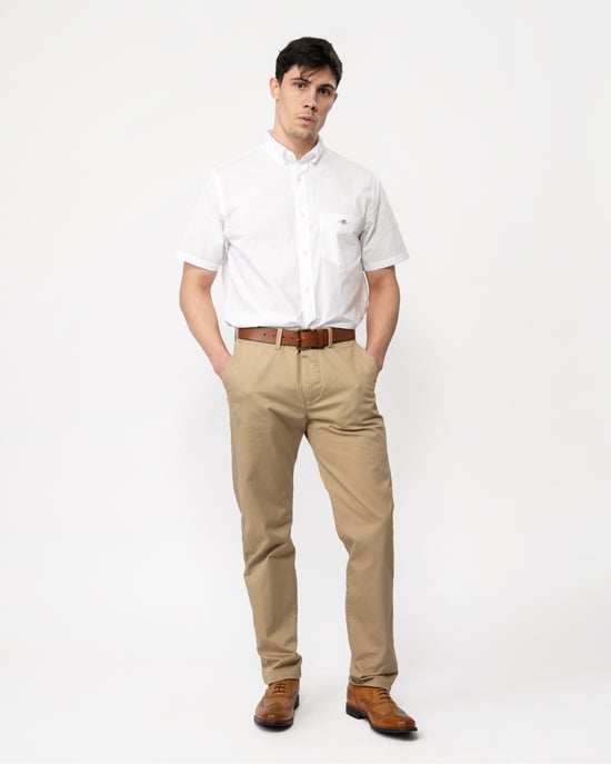GANT Mens Regular Fit Short Sleeve Poplin Shirt - Image 3