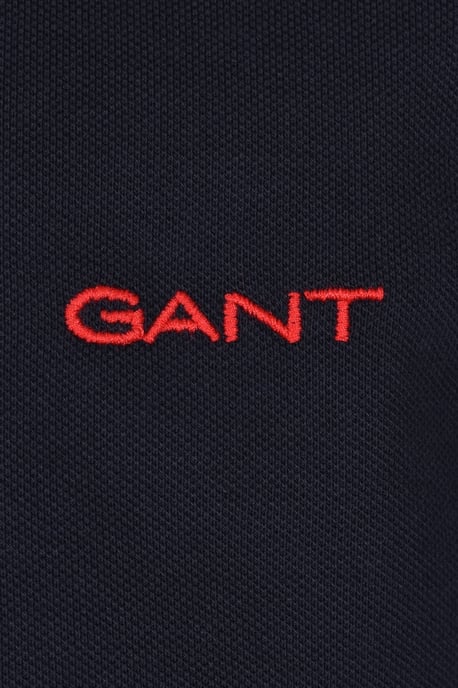 Gant SS poloshirt met contrasterende kraag Avondblauw - Image 3