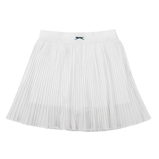 Slazenger Tennisrokje met microplooien en logo voor meisjes (Wit) - Image 1