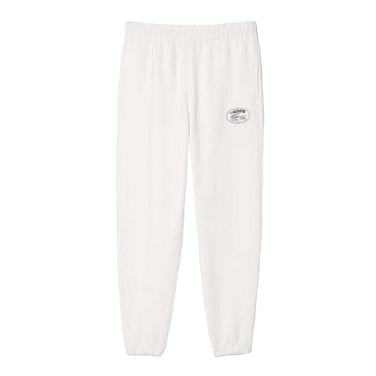 Lacoste Dames/Dames Biologisch Katoenen Geborduurde Logo Sweatbroek (Crème) - Image 2
