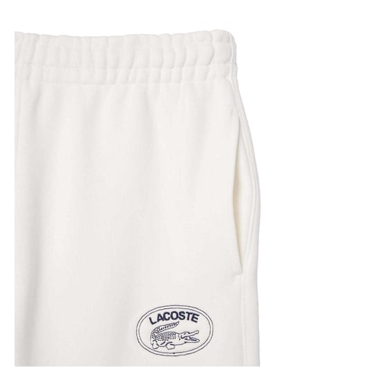 Lacoste Dames/Dames Biologisch Katoenen Geborduurde Logo Sweatbroek (Crème) - Image 5