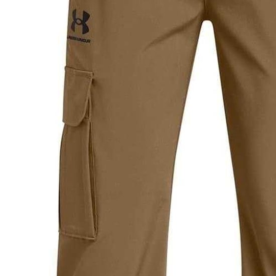 Under Armour Geweven combatbroek met Icon-motief voor jongens (Bruin) - Image 4