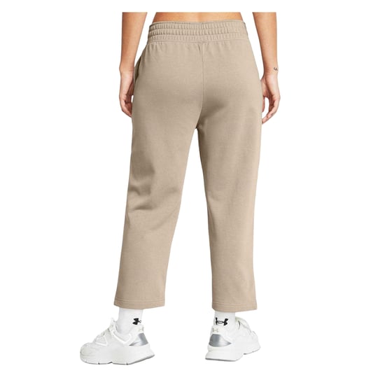 Under Armour Dames/Dames Rival Terry Joggers met wijde pijpen (Timber Wolf/Wit) - Image 3