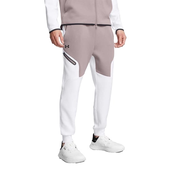 Under Armour Heren-joggingbroek van Unstoppable-fleece met ritszakken (Grijs) - Image 2
