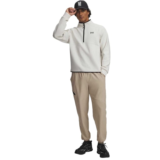 Under Armour Unstoppable geweven joggingbroek voor heren (Beige/Zwart) - Image 4