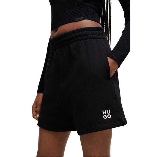 Hugo Dames/Dames Katoenen Elastische Taille Sweat Shorts (Zwart) - Image 1