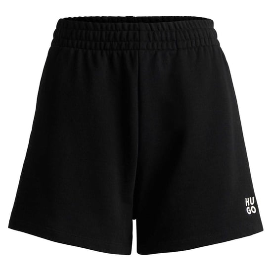 Hugo Dames/Dames Katoenen Elastische Taille Sweat Shorts (Zwart) - Image 2