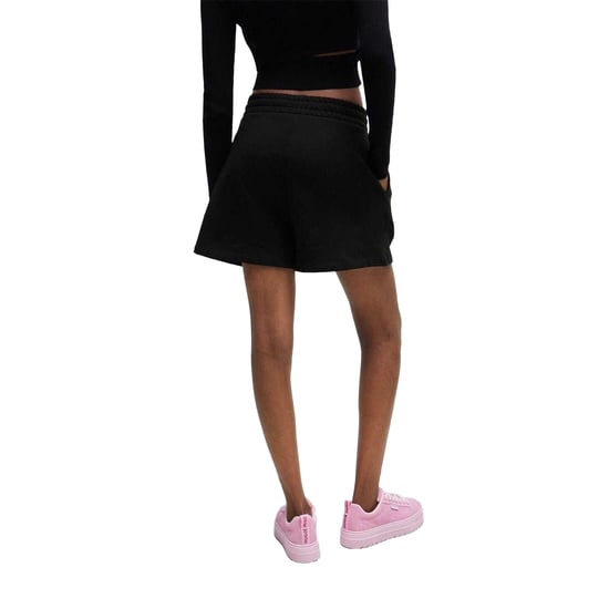 Hugo Dames/Dames Katoenen Elastische Taille Sweat Shorts (Zwart) - Image 3