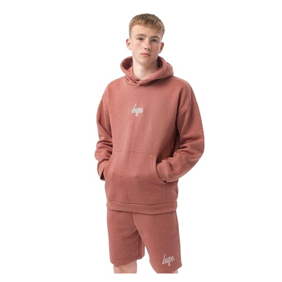 Hype Unisex-sweatshorts met opschrift voor volwassenen (Rood) - Image 3