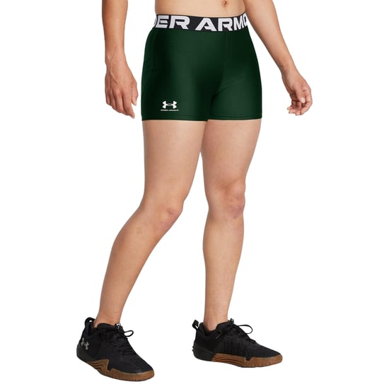 Under Armour Dames/Dames HeatGear Compressieshort (Bosgroen) - Image 3