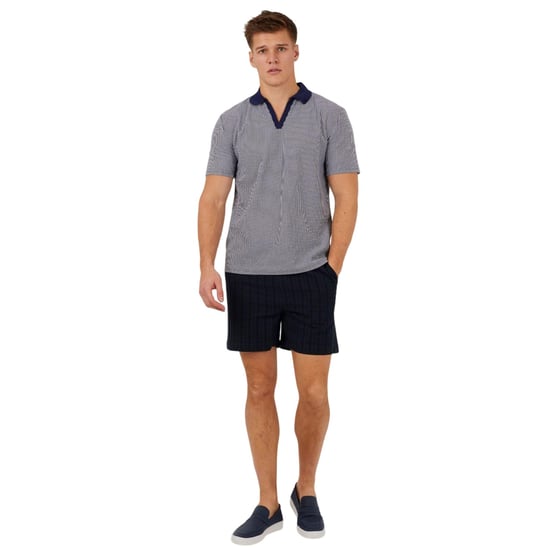 Brave Soul Heren Geweven Elastische Track Shorts (Marine) - Image 1