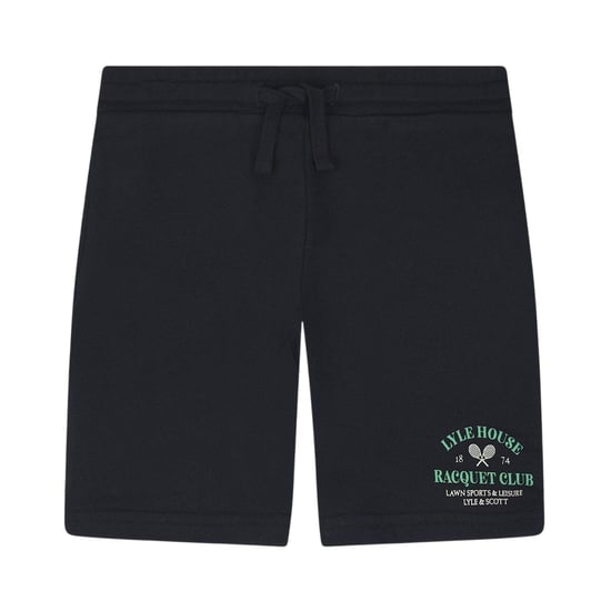 Lyle & Scott Kinder/Kids Racquet Club Grafische print Regular Sweat Shorts (Marine) - Image 2