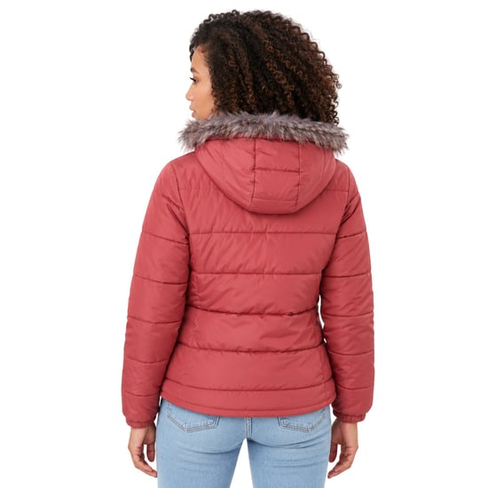 Hype Dames/Dames Puffer Jas (Roze) - Image 2