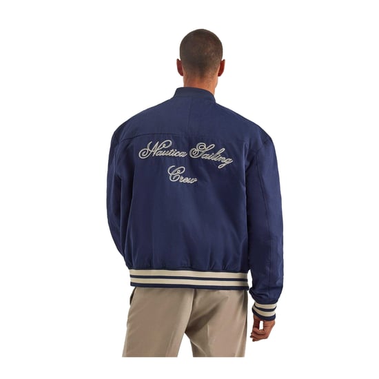 Nautica Heren Dreman Letterman Jas (Donkere marine) - Image 2