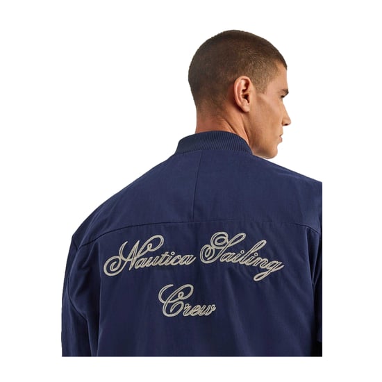 Nautica Heren Dreman Letterman Jas (Donkere marine) - Image 3