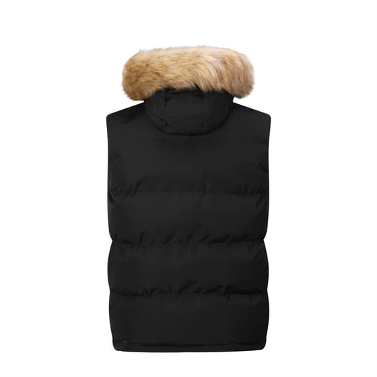 SoulCal Heren Sherpa Gevoerde Gilet (Zwart) - Image 2