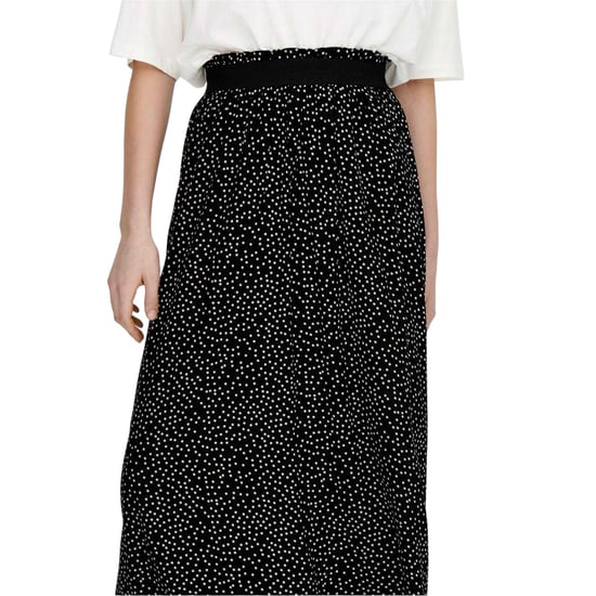 Only Maxirok voor dames met stippen, A-lijn en hoge taille (Zwart) - Image 4