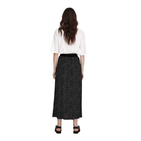Only Maxirok voor dames met stippen, A-lijn en hoge taille (Zwart) - Image 5