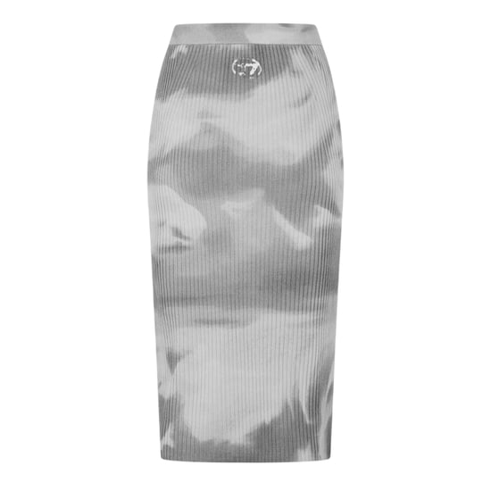 Diesel Dames Betty Tie-Dye slanke kokerrok van wolmix (Vorstgrijs) - Image 2
