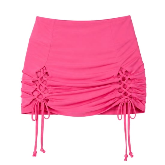 Missy Empire Minirok met vetersluiting en hoge taille voor dames (Roze) - Image 2