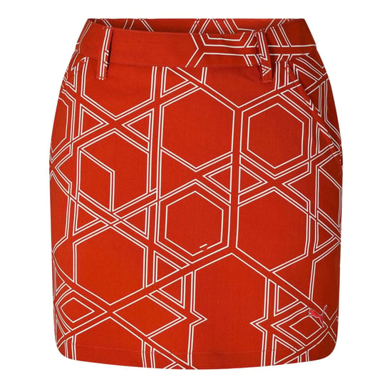 Puma Geometrische golfskort voor dames (Rood) - Image 1