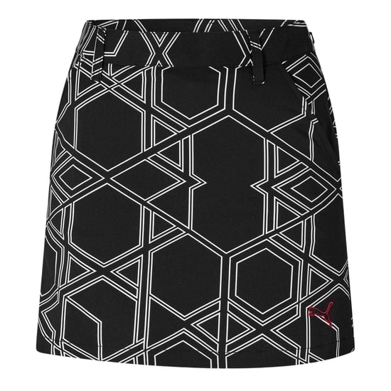 Puma Geometrische golfskort voor dames (Zwart) - Image 1