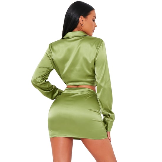 Missy Empire Satijnen set voor dames (Groen) - Image 2
