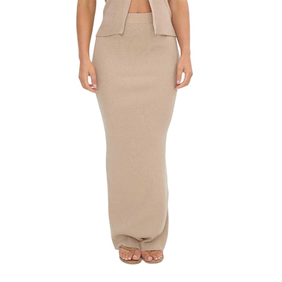 I Saw It First Dames Bodycon Co-ord Set (Stone) - Image 3