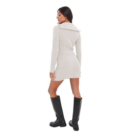 I Saw It First Gebreide rok voor dames (Grijs) - Image 2