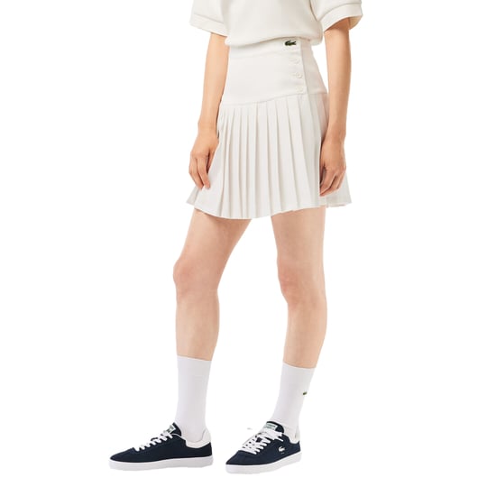 Lacoste Dames/Dames Gebreide Tennisrok (Wit) - Image 1