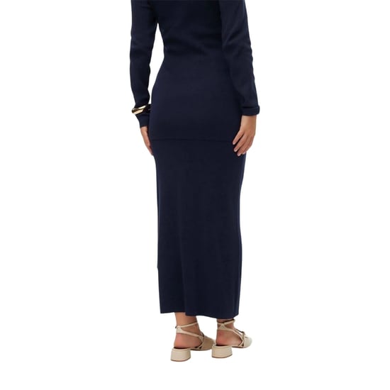 Mamalicious Geribde buisrok voor dames (Navy Blazer) - Image 3