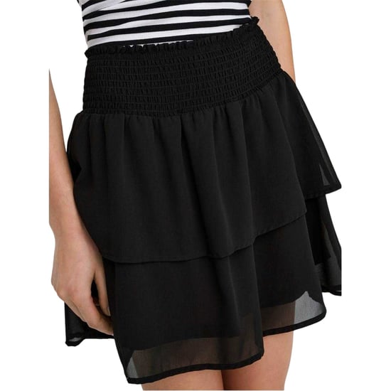 Only Gelaagde mini-rok met normale pasvorm voor dames (Zwart) - Image 3