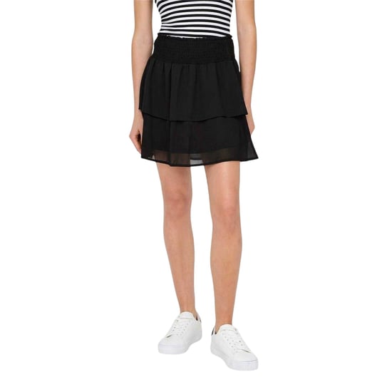 Only Gelaagde mini-rok met normale pasvorm voor dames (Zwart) - Image 5