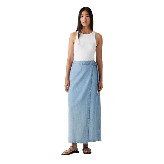 Levis Denim wikkelrok met kolomlijn voor dames (Blauw) - Image 4