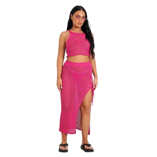 Missy Empire Gehaakte set voor dames (Roze) - Image 1