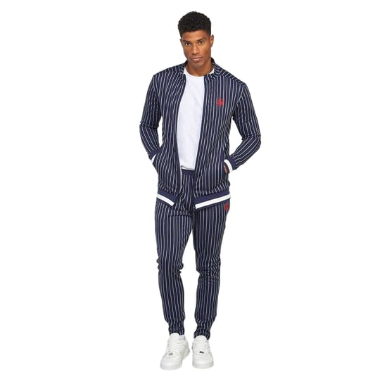 SikSilk Heren Mock Neck Raglan Track Top met lange mouwen (Marine) - Image 1
